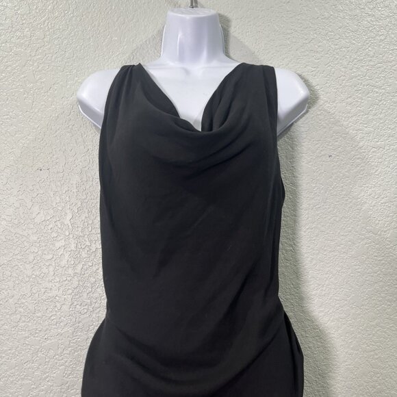 Vivienne Westwood Anglomania Midi Dress Sz 40 Black Drape Cocktail Evening 90s - Picture 2 of 11